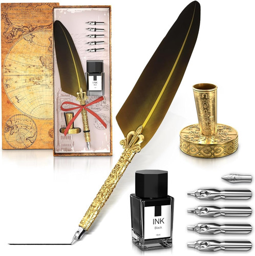Quill pen and - and, set